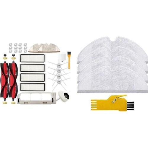 1set for Xiaomi Roborock S5 Max Sweeper & 4x Mop Cloth for Roborock S5 S6 S50 E25 E20 E35 Xiaomi Mi Robot