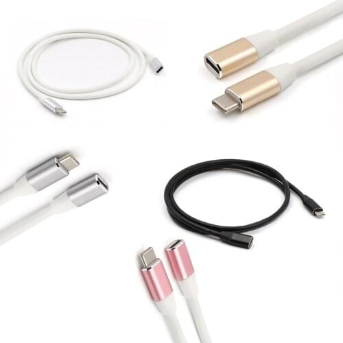 1 Meter USB Type C Extension Cable USB 3.1 USB-C Male to Female Extending Wire Extender Cord Connector Dock