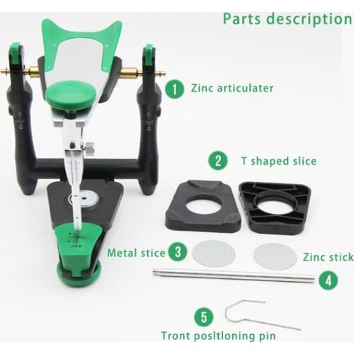 1 set functional Dental lab zinc alloy articulator model bite articulator fiting face bow for stone model work