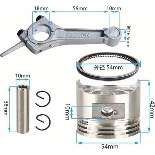 154f Connecting rod Piston ring pin circlip Kit for 152 Engine replacement parts
