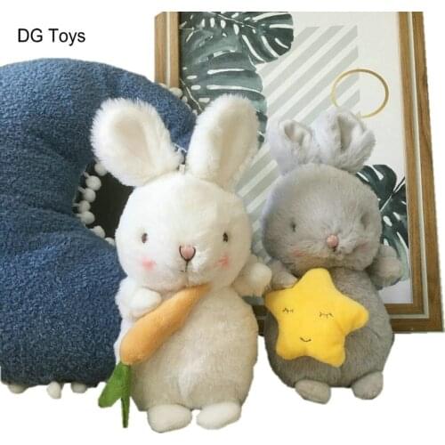 2Pcs/set Cute Fluffy Bunny Plushies Stuffed Soft baby Appease Toy Long Plush Hug Star Carrot Rabbit Doll toys for Newborn Gift