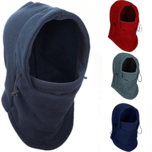 2020 New Fashion Warm Cap Winter Men Women Hats Waterproof Thermal Fleece Balaclava Hat Hooded Neck Warmer Hiking Scarves