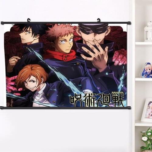 Anime Manga Jujutsu Kaisen Itadori Yūji Fushiguro Megumi Nanami Kento Wall Scroll Poster HD Print Home Decor Collection 40x60cm