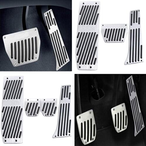 Car Accessory Aluminum Footrest Pedal Pad Set For BMW X1 M3 E30 E36 E39 E46 E87 E90 E91 E92 E93 car-styling
