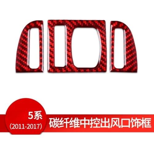 For BMW x5 528 525li F10 carbon fiber Central control air outlet decorative frame Interior Accessories Automotive Stickers