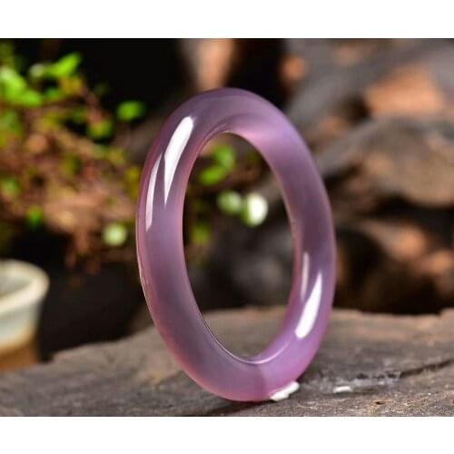 Free Shipping Natural Chalcedony Crystal Bangle AAAA Inner Diameter 56/11mm