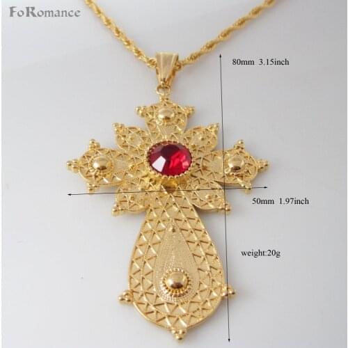 GREEN AND RED STONE 24" ROPE NECKLACE EARRING PENDANT BANGLE OPENED RING JESUS CROSS CHRIST CHURCH SET EXAGGERATED STYLE