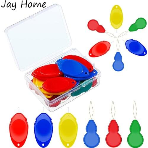 30 Pieces Hand Sewing Sewing Needle Threader Small Eye Plastic Wire Loop Needle Threader for Embroidery Cross Stitching Tools