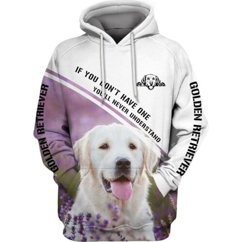 Golden Retriever 3D Printed Jacket Men/women Harajuku Hoodie Unisex Casual Camo Streetwear Sweatshirt Pullover sudadera hombre