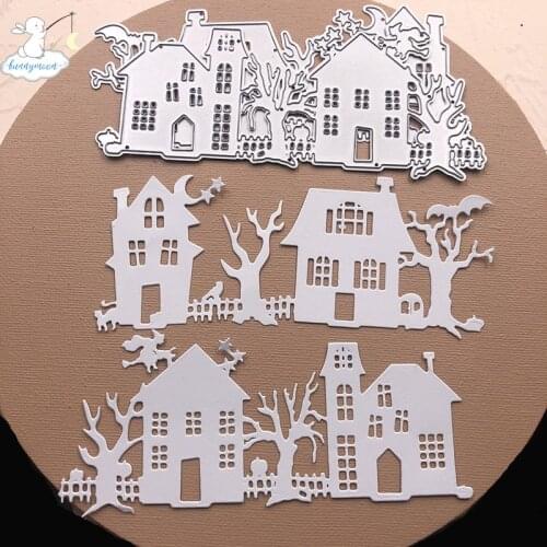 Bunnymoon Houses Metal cutting dies stencil Greeting Card Decoration DIY Scrapbooking Scrapbook Paper Photo Album