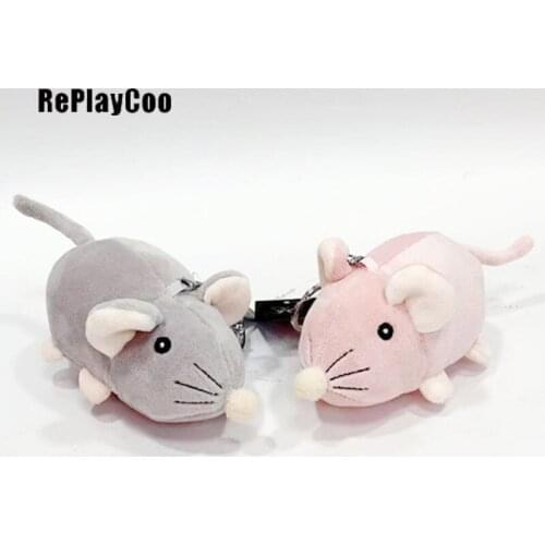 Cute Simulation Mouse Plush adornment key Chain Plush Stuffed Baby Toys 10cm Kawaii Mouse Soft Birthday Gifts For Children DLS00