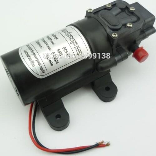 12v 24v mini water pump high pressure self priming diaphragm pump 60w 5L/min return valve and automatic pressure switch type