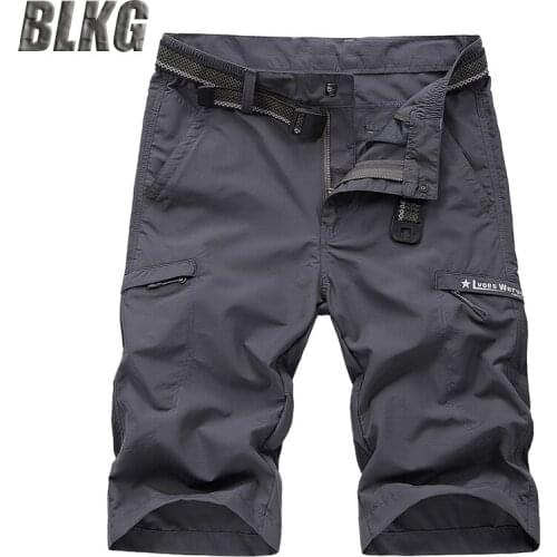 Military Summer Shorts Men Casual Short Homme Quick Dry Thin Bermudas Masculina Beach Shorts Men Short With Belt Plus Size L-4XL