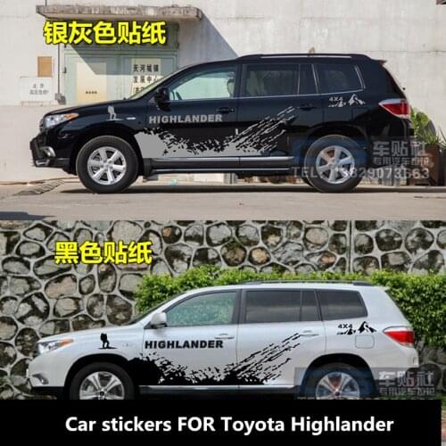 Car Sticker FOR Toyota Highlander 2008-2019 Door Body Exterior Decoration Modified Sticker Highlander Off-road Sticker