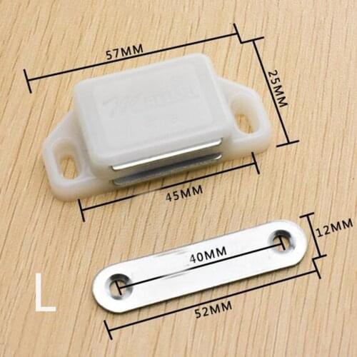 1pcs s/L New cabinet door suction suction Door Hardware accessories White Base Single Magnetic Catch with Screws