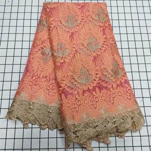 Latest African Laces Fabrics Embroidered lace African tulle French Lace Fabric With stones 2020 African French Net Lace t19-7