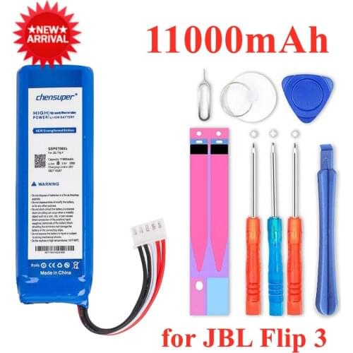 New 11000mAh GSP872693 01 Speaker Battery for JBL Flip 4 Flip4 Special Edition for JBL Flip 3 Flip3 GRAY GSP872693 P763098 03