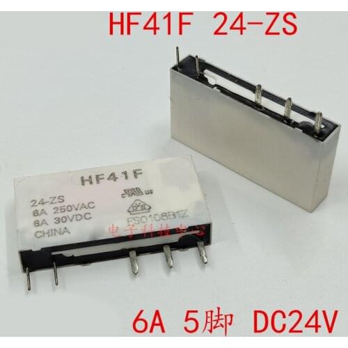 New HF41F HF41F-24-ZS 6A 24V 5PIN