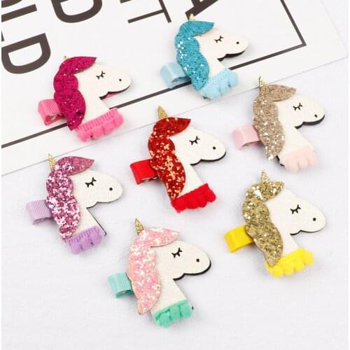 Boutique 20pcs Fashion Cute Glitter Flamingo Hairpins Solid Kawaii Night Owl Animal Hair Clips Hair Accessories Headwear