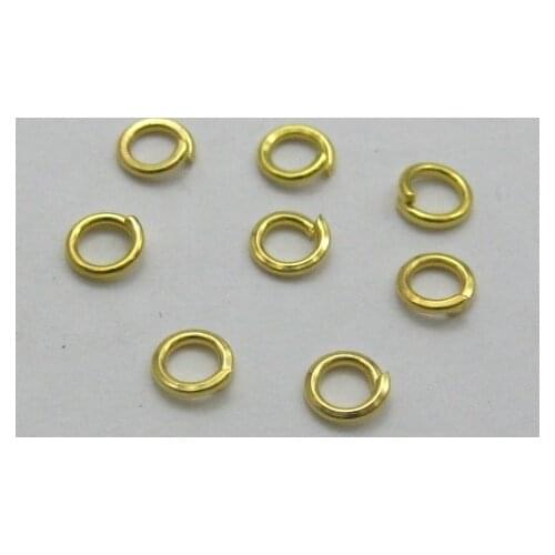 2000Pcs Golden Plated Open Jump Ring 4X0.7mm