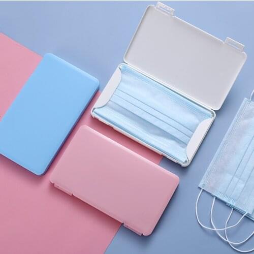 Portable Dustproof Face Shield Mask Storage Box Moisture-Proof Disposable Face Nose Cover Organizer Holder Mask Storage Case