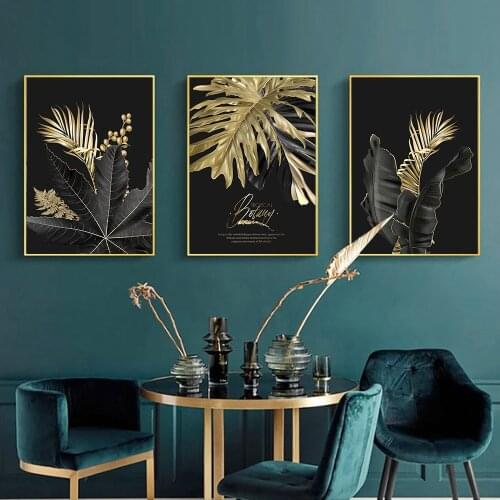 Nordic Poster Leaf Plant Poster And Print Abstract Tropical Leaves Canvas Painting Wall Art Modern Modular Pictures Room Decor