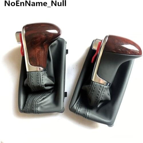 1pcs New Black Leather Chrome Gear Shift Knob AT Gaiter For Audi A3 A4 A5 A6 C6 Q7 8KD713139 8KD 713 139