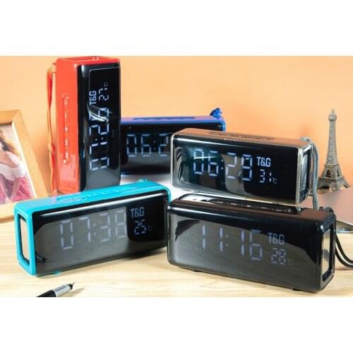 TG-174 Bluetooth Speaker Temperature Clock Alarm Radio With Digital Display Quality Sound Xtreme Boombox Charge TG PULSE4 GO2 GO