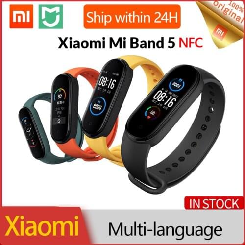 Xiaomi Mi Band 5 NFC Version Smart Bracelet Waterproof Fitness Tracker Health and Beauty Smart Bluetooth Bracelet Sleep Tracker