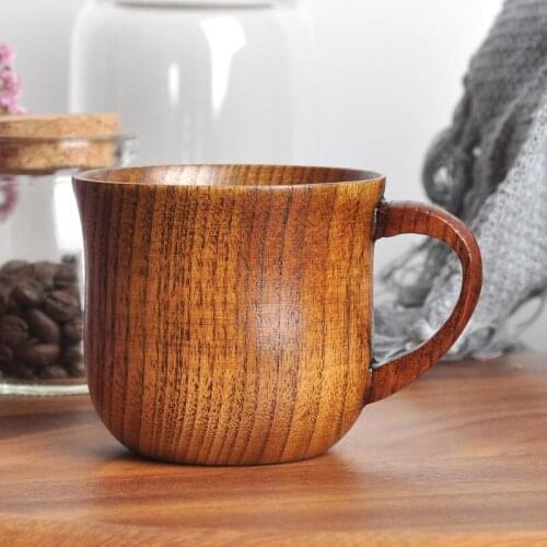 Japanese Style Natural Jujube Wooden Cup Reusable Environmental Protection Tea Coffee Milk Wine Cup Heat Insulation Water Cup