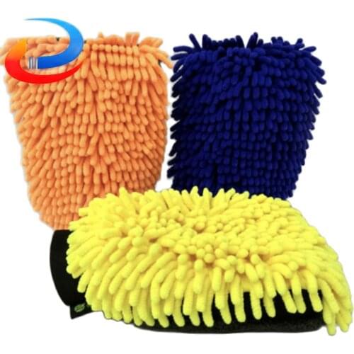 2Pcs Ultra-Luxury Microfiber Cleaning Brush Detailing Car Wash Gloves Multi-function Car Cleaning Wheel Brush Tool