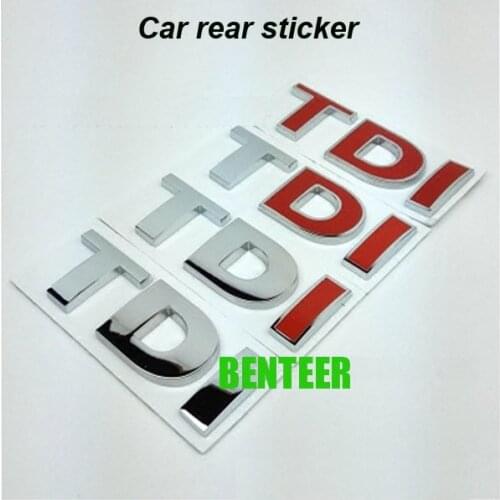 3D ABS TDI Car rear Stickers for Audi Volkswagen Phaeton New-Beetle POLO Golf GTI R VW CC