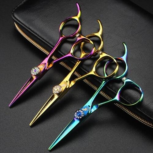 4.5 inch Imported 440C COLORFUL Cutting Styling Tool Hair Scissors Salon Hairdressing Shears Professional barber Scissors