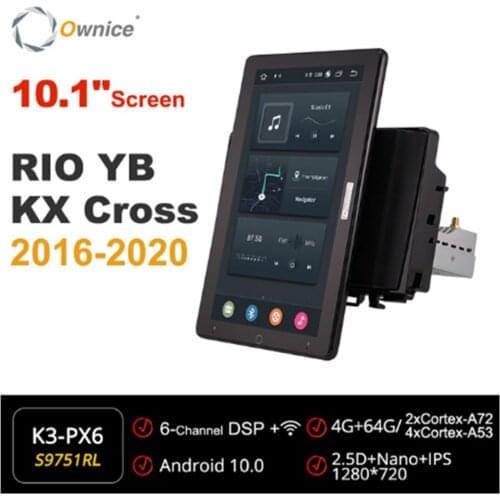 Ownice 720P Android 10.0 Car Radio For Kia RIO YB KX Cross 2016-2020 Car Video Auto Multimedia head Unit 10.1" IPS Rotatable
