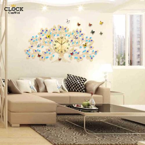 Large Wall Clock Living Room Wall Home Decorative Luxury Art Clock Mechanism Quartz Watch Home Watch Clocks on The Wall