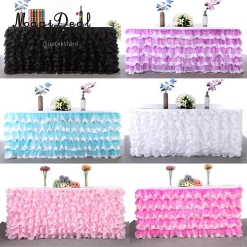 Tulle Table Skirt for Wedding Party Baby Shower Birthday Hen Party Christmas Decoration Favors Tutu Tablecloth Cover