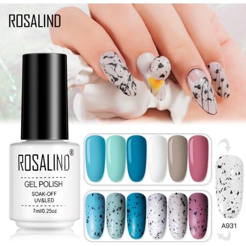 ROSALIND Gel Nail Polish UV 7ml Eggshell Gel Nail Art fall/winter Vernis Ongle Semi Permanent Gel Varnishes With Any Color Base
