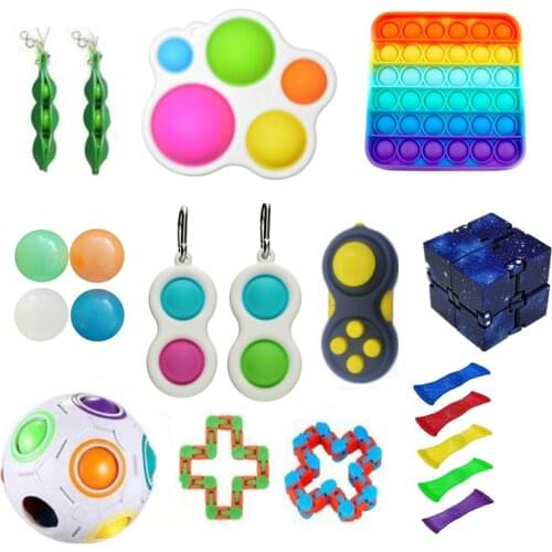 Fidget Toys Anti Stress Set Stretchy Strings Pop Pop Gift Pack Adults Children Squishy Sensory Antistress Relief Figet Toys