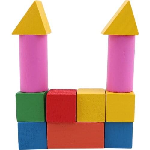 Creative Wooden Geometric Solids 3-D Shapes Montessori Math Toys Resources For School Kids Learning Educational Toy Gifts