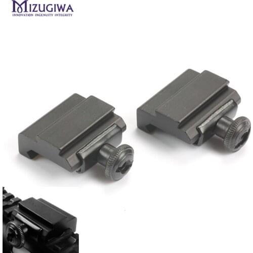 2 Pcs Scope Mount 20mm to 11mm Weaver Picatinny To Dovetail Rail Adapter Base Mount Flat Top Rail Pistol Airsoft Hunting