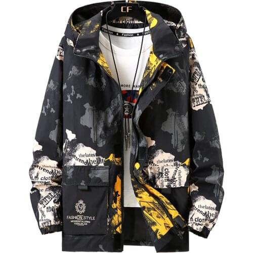 Plus Size 10XL 9XL 8XL 7XL 6XL Spring Autumn Hip Hop Jacket Men Loose Flowers Jacket Mens Camouflage hooded jacket