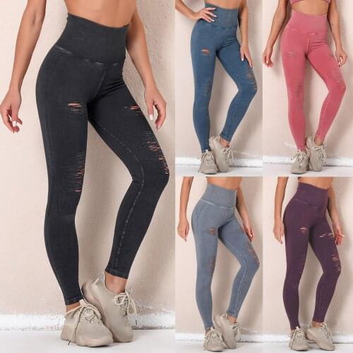 Leggings Women Hollow Out Pants Breathable Yoga Pants Hip-lifting Sports Fitness Running High Waist Tummy Control Trousers