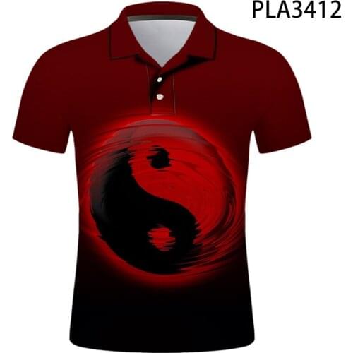 3D Printed Polo Shirt Men Shirts Ropa Yin And Yang Polo Homme Fashion Camisas Streetwear Casual Hombres Harajuku Short Sleeve