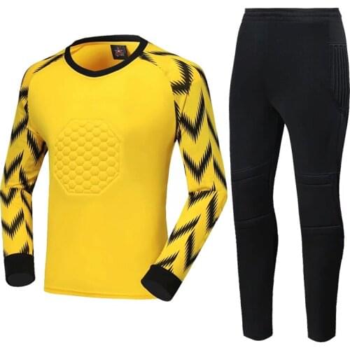 Men Kids Soccer Jerseys Sets Professional Goalkeeper Uniforms Suit Sports Training Tracksuit Customized Football Goalkeeper sets
