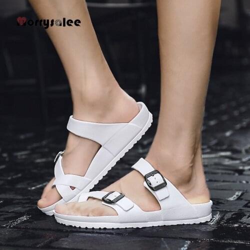 2020 New Trend Trekking Men Sandals Designer Man Slippers Comfortable Mens Beach Sandals Summer Outdoor Men PU Leather Sandals