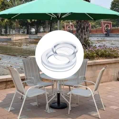 Umbrella Thicker Hole Ring Plug and Cap Set for Glass Outdoors Patio Garden Beach Yard Table Clear Standard Size Transparent