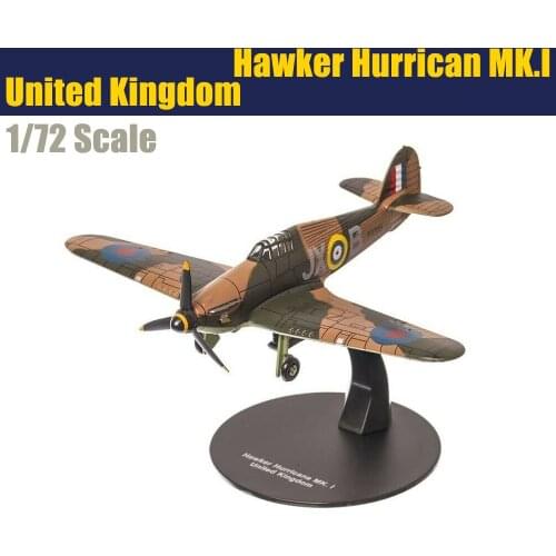 New 1/72 Scale Hawker Hurrican MK.I United Kingdom Aircraft Diecast Model Plane For Collection Gift