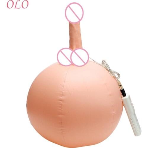 OLO Female Masturbation Ball Sitting On Vibrator Sex Toys for Women Inflatable Artificial Dildo Adult Products Fake Penis