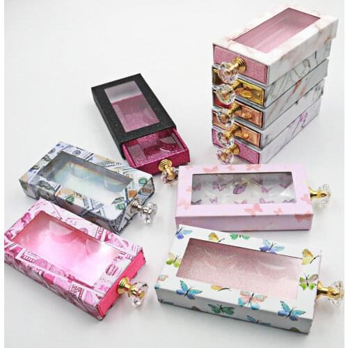 Eyelash Package Box Lash Cassette Packag Ing Faux Cils High Quality Storage 25mm Mink Eyelashes Magnetic Drawer Case