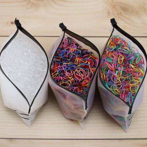 1000/2000Pcs/Pack Girl Colorful Disposable Rubber Band Chewing Gum Ponytail Elastic Hair Band Fashion Hair Ring Hair Accessories